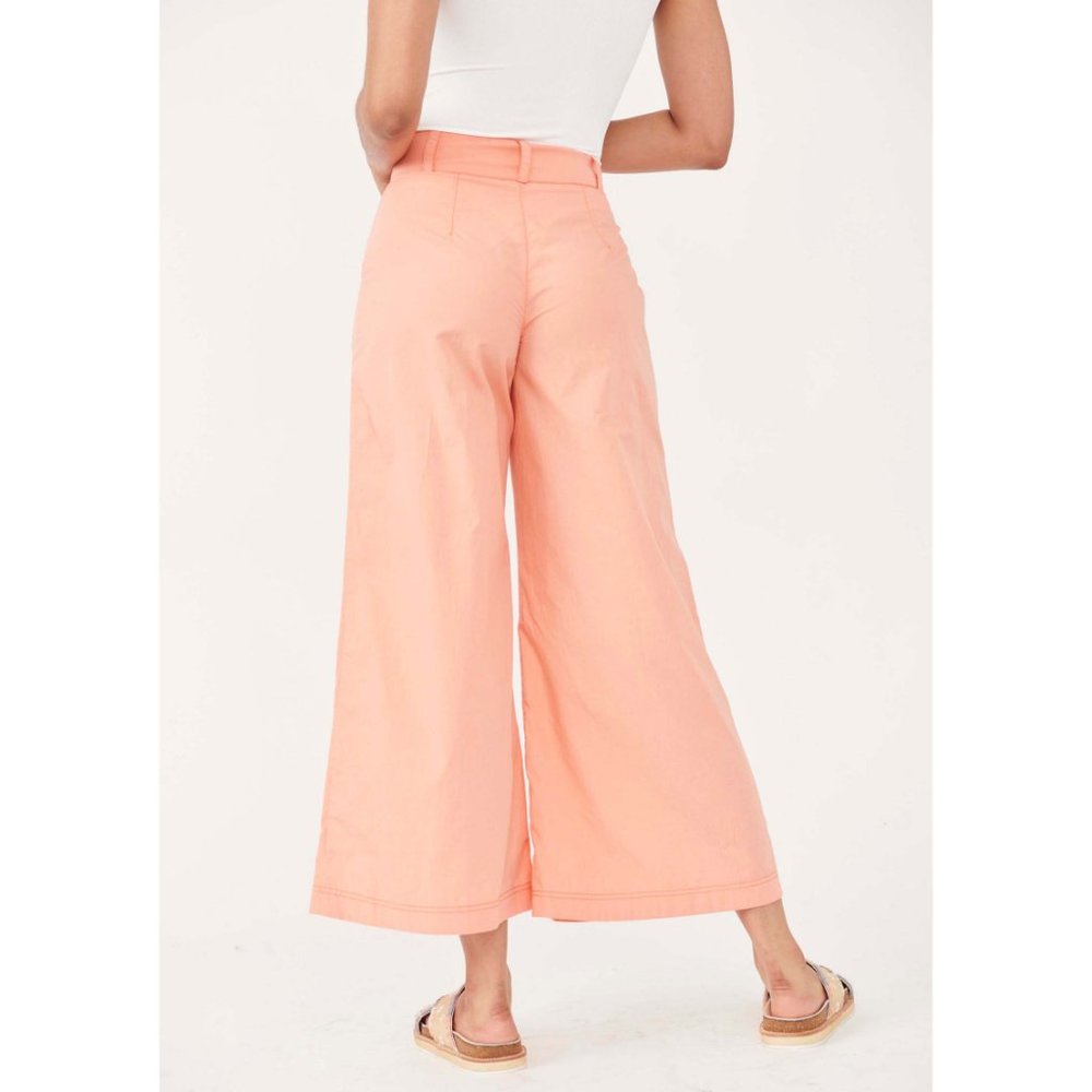 Free People Menorca Cropped Solid Pant / Faded Coral Size 0 - Picture 5 of 10